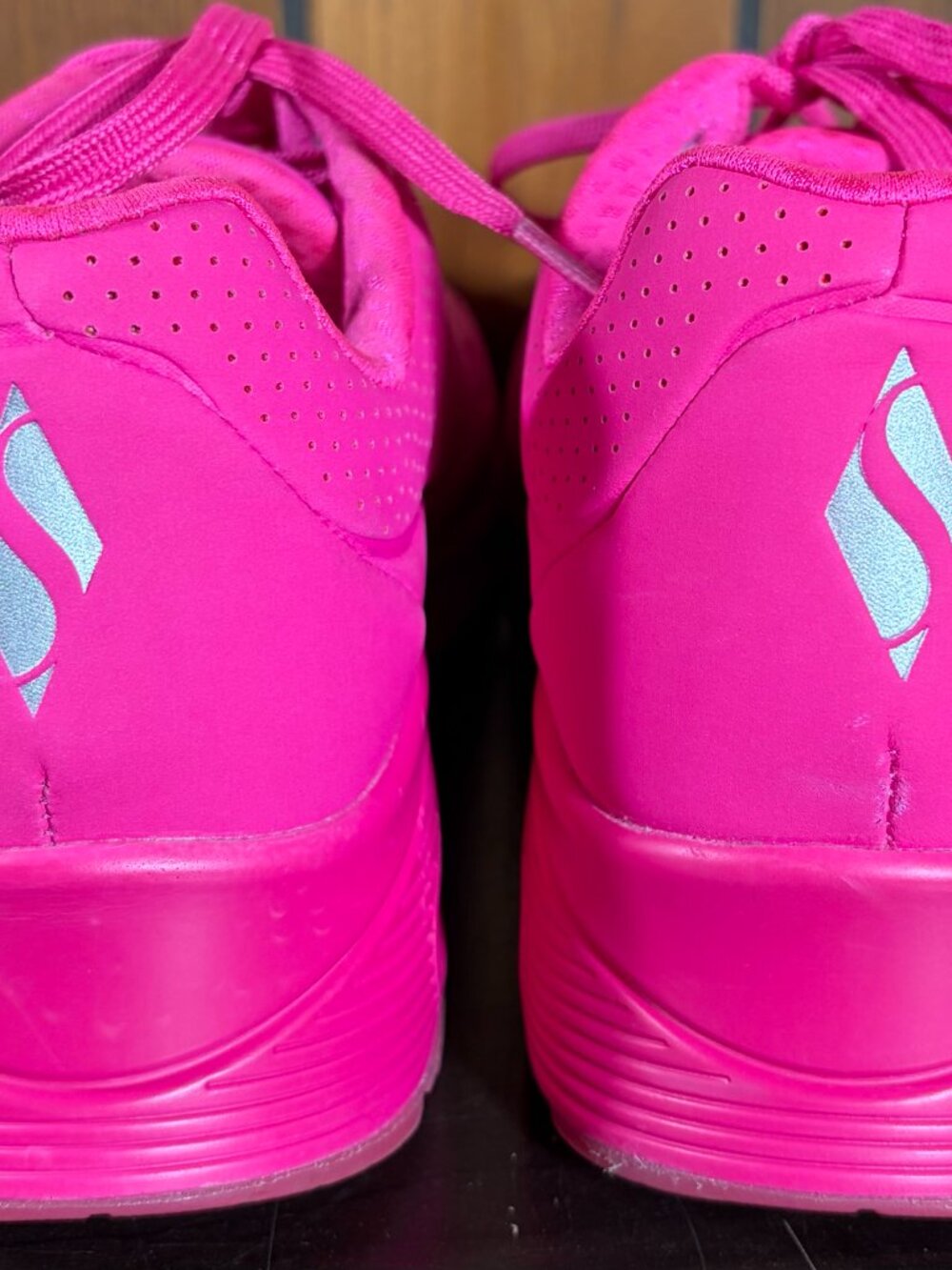 Skechers Womens Street Uno Stand on Air Hot Pink Night Shades Sneakers Sz 10 - Picture 7 of 10